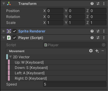 prefab inspector movement